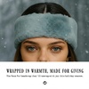 image:imageFunky Junque Fuzzy Headbands for Women  Fluffy Faux Fur Ear Warmer Head band Warm Winter Furry Ear Muff Head Wrap Cozy Fit  Leopard  BrownDusty Blue