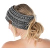 image:imageFunky Junque Ponytail Headwrap Ear Warmer Winter Fall Womens Running Headband  Violet4 Tone Mix  Grey  Black  Beige  Lt French Beige