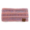 image:imageFunky Junque Ponytail Headwrap Ear Warmer Winter Fall Womens Running Headband  Violet4 Tone Mix  Pink  Violet  Denim  Orange
