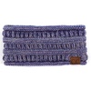 image:imageFunky Junque Ponytail Headwrap Ear Warmer Winter Fall Womens Running Headband  Violet4 Tone Mix  Purple  Navy  Dark Denim  Beige
