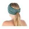 image:imageFunky Junque Ponytail Headwrap Ear Warmer Winter Fall Womens Running Headband  Violet4 Tone Mix  Turquoise  Beige  Ivory  Black