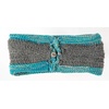 image:imageFunky Junque Ponytail Headwrap Ear Warmer Winter Fall Womens Running Headband  Violet4 Tone Mix  Turquoise  Grey  Blue  Ivory