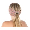image:imageFunky Junque Ponytail Headwrap Ear Warmer Winter Fall Womens Running Headband  Violet4 Tone Mix  Yellow  Hot Pink  Turquoise  Pink