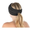 image:imageFunky Junque Ponytail Headwrap Ear Warmer Winter Fall Womens Running Headband  VioletCharcoal