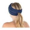 image:imageFunky Junque Ponytail Headwrap Ear Warmer Winter Fall Womens Running Headband  VioletDark Denim