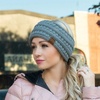 image:imageFunky Junque Ponytail Headwrap Ear Warmer Winter Fall Womens Running Headband  VioletDove Grey