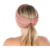 image:imageFunky Junque Ponytail Headwrap Ear Warmer Winter Fall Womens Running Headband  VioletIndi Pink