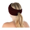 image:imageFunky Junque Ponytail Headwrap Ear Warmer Winter Fall Womens Running Headband  VioletMaroon