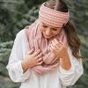 image:imageFunky Junque Ponytail Headwrap Ear Warmer Winter Fall Womens Running Headband  VioletMint