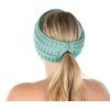 image:imageFunky Junque Ponytail Headwrap Ear Warmer Winter Fall Womens Running Headband  VioletMint