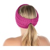 image:imageFunky Junque Ponytail Headwrap Ear Warmer Winter Fall Womens Running Headband  VioletPink Azalea