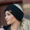 image:imageFunky Junque Ponytail Headwrap Ear Warmer Winter Fall Womens Running Headband  VioletPink Azalea