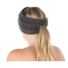 image:imageFunky Junque Ponytail Headwrap Ear Warmer Winter Fall Womens Running Headband  VioletVariegated Confetti Grey