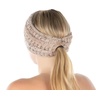 image:imageFunky Junque Ponytail Headwrap Ear Warmer Winter Fall Womens Running Headband  VioletVariegated Confetti Oatmeal