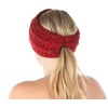 image:imageFunky Junque Ponytail Headwrap Ear Warmer Winter Fall Womens Running Headband  VioletVariegated Confetti Red