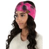 image:imageFunky Junque Womens Cozy Tie Dye Headband Ear Warmer  Stylish Winter Headwrap  Bright Hues Neutral Tones Value PacksBlackHot Pink