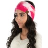 image:imageFunky Junque Womens Cozy Tie Dye Headband Ear Warmer  Stylish Winter Headwrap  Bright Hues Neutral Tones Value PacksFuchsiaLight Pink