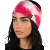 image:imageFunky Junque Womens Cozy Tie Dye Headband Ear Warmer  Stylish Winter Headwrap  Bright Hues Neutral Tones Value PacksFuchsiaLight Pink