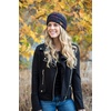 image:imageFunky Junque Womens Ponytail Headband  Soft Knit Winter Ear Warmer for Women Cable Knit Fleece Lined Head Wrap for Cold Weather  IvoryBlack  Purple  Orange  Teal  4 Tone Mix