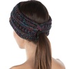 image:imageFunky Junque Womens Ponytail Headband  Soft Knit Winter Ear Warmer for Women Cable Knit Fleece Lined Head Wrap for Cold Weather  IvoryBlack  Purple  Orange  Teal  4 Tone Mix