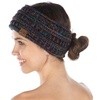 image:imageFunky Junque Womens Ponytail Headband  Soft Knit Winter Ear Warmer for Women Cable Knit Fleece Lined Head Wrap for Cold Weather  IvoryBlack  Purple  Orange  Teal  4 Tone Mix