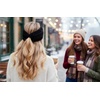 image:imageFunky Junque Womens Ponytail Headband  Soft Knit Winter Ear Warmer for Women Cable Knit Fleece Lined Head Wrap for Cold Weather  IvoryBlack
