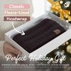 image:imageFunky Junque Womens Ponytail Headband  Soft Knit Winter Ear Warmer for Women Cable Knit Fleece Lined Head Wrap for Cold Weather  IvoryBlack
