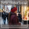 image:imageFunky Junque Womens Ponytail Headband  Soft Knit Winter Ear Warmer for Women Cable Knit Fleece Lined Head Wrap for Cold Weather  IvoryBurgundy