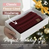 image:imageFunky Junque Womens Ponytail Headband  Soft Knit Winter Ear Warmer for Women Cable Knit Fleece Lined Head Wrap for Cold Weather  IvoryBurgundy