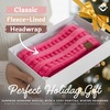 image:imageFunky Junque Womens Ponytail Headband  Soft Knit Winter Ear Warmer for Women Cable Knit Fleece Lined Head Wrap for Cold Weather  IvoryCandy Pink