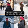 image:imageFunky Junque Womens Ponytail Headband  Soft Knit Winter Ear Warmer for Women Cable Knit Fleece Lined Head Wrap for Cold Weather  IvoryCandy Pink