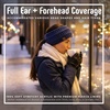 image:imageFunky Junque Womens Ponytail Headband  Soft Knit Winter Ear Warmer for Women Cable Knit Fleece Lined Head Wrap for Cold Weather  IvoryDark Denim