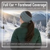 image:imageFunky Junque Womens Ponytail Headband  Soft Knit Winter Ear Warmer for Women Cable Knit Fleece Lined Head Wrap for Cold Weather  IvoryHeather Grey