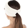 image:imageFunky Junque Womens Ponytail Headband  Soft Knit Winter Ear Warmer for Women Cable Knit Fleece Lined Head Wrap for Cold Weather  IvoryIvory