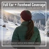 image:imageFunky Junque Womens Ponytail Headband  Soft Knit Winter Ear Warmer for Women Cable Knit Fleece Lined Head Wrap for Cold Weather  IvoryMaroon