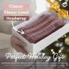 image:imageFunky Junque Womens Ponytail Headband  Soft Knit Winter Ear Warmer for Women Cable Knit Fleece Lined Head Wrap for Cold Weather  IvoryMauve