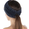 image:imageFunky Junque Womens Ponytail Headband  Soft Knit Winter Ear Warmer for Women Cable Knit Fleece Lined Head Wrap for Cold Weather  IvoryNavy  Variegated Confetti