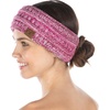 image:imageFunky Junque Womens Ponytail Headband  Soft Knit Winter Ear Warmer for Women Cable Knit Fleece Lined Head Wrap for Cold Weather  IvoryPink  Fuchsia  Ivory  Burgundy  4 Tone Mix