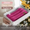 image:imageFunky Junque Womens Ponytail Headband  Soft Knit Winter Ear Warmer for Women Cable Knit Fleece Lined Head Wrap for Cold Weather  IvoryPink Azalea