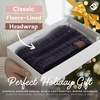 image:imageFunky Junque Womens Ponytail Headband  Soft Knit Winter Ear Warmer for Women Cable Knit Fleece Lined Head Wrap for Cold Weather  IvoryPurple  Variegated Confetti