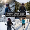 image:imageFunky Junque Womens Ponytail Headband  Soft Knit Winter Ear Warmer for Women Cable Knit Fleece Lined Head Wrap for Cold Weather  IvoryPurple