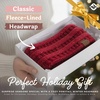 image:imageFunky Junque Womens Ponytail Headband  Soft Knit Winter Ear Warmer for Women Cable Knit Fleece Lined Head Wrap for Cold Weather  IvoryRed  Variegated Confetti