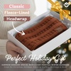 image:imageFunky Junque Womens Ponytail Headband  Soft Knit Winter Ear Warmer for Women Cable Knit Fleece Lined Head Wrap for Cold Weather  IvoryRust