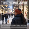 image:imageFunky Junque Womens Ponytail Headband  Soft Knit Winter Ear Warmer for Women Cable Knit Fleece Lined Head Wrap for Cold Weather  IvoryRust