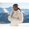image:imageFunky Junque Womens Ponytail Headband  Soft Knit Winter Ear Warmer for Women Cable Knit Fleece Lined Head Wrap for Cold Weather  IvoryViolet