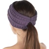 image:imageFunky Junque Womens Ponytail Headband  Soft Knit Winter Ear Warmer for Women Cable Knit Fleece Lined Head Wrap for Cold Weather  IvoryViolet