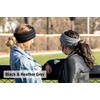 image:imageFunky Junque Womens Ponytail Headband  Soft Knit Winter Ear Warmer for Women Cable Knit Fleece Lined Head Wrap for Cold Weather  IvoryViolet