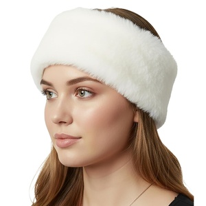 image:imageFunky Junque Fuzzy Headbands for Women  Fluffy Faux Fur Ear Warmer Head band Warm Winter Furry Ear Muff Head Wrap Cozy Fit  Leopard  BrownIvory