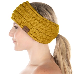 image:imageFunky Junque Ponytail Headwrap Ear Warmer Winter Fall Womens Running Headband  VioletMustard