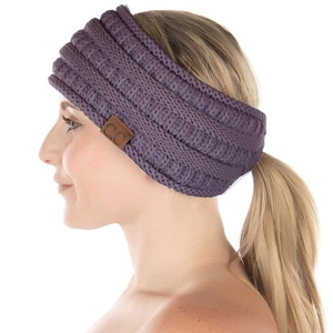image:imageFunky Junque Ponytail Headwrap Ear Warmer Winter Fall Womens Running Headband  VioletViolet